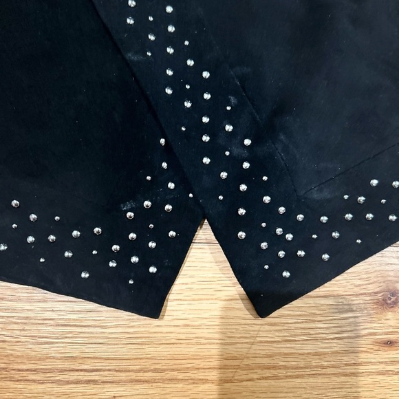 Intermix Black Suede Skirt with Silver Studs - Picture 3 of 10